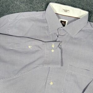 Peter Millar White Purple Check Button Down Dress Shirt 2XL XXL 100% Cotton